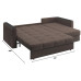 Диван угловой Неаполь Plush Brown