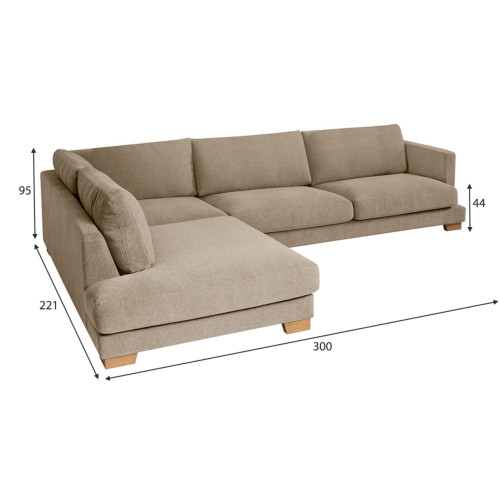Диван угловой Плимут Дарк Beige