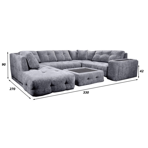 Диван модульный Спилберг Grey