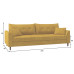 Диван Скандия Plush Yellow