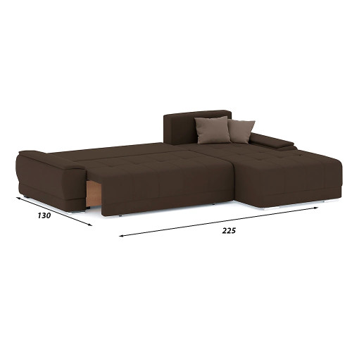 Диван угловой Nordviks (Модерн) Plush Brown - Light Brown