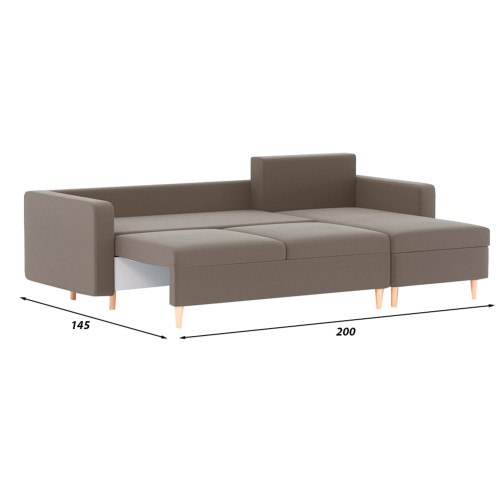 Диван угловой Белфаст Plush Light Brown