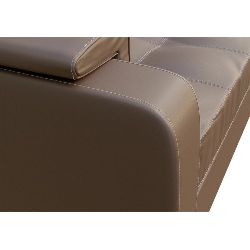Диван Берета Тауп кожаный