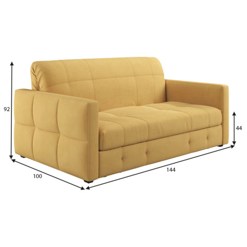 Диван Соренто-1 Plush Yellow