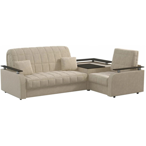 Диван угловой Даллас с баром Beige
