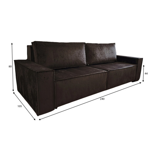 Диван прямой Лофт Plush Brown