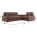 Диван угловой Денвер Plush Brown