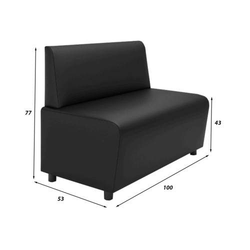 Диван Бизнес 2 Black