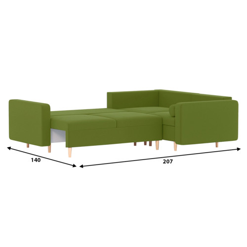 Диван модульный угловой Белфаст Plush Green