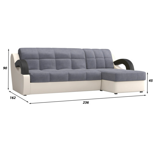 Диван угловой Мадрид Plush Grey