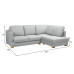 Диван угловой Плимут Мини Light Grey