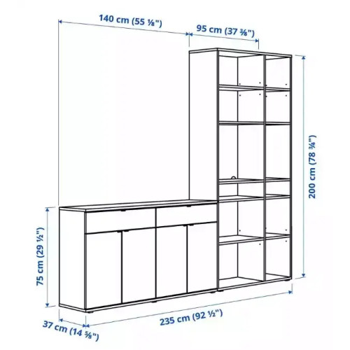 Стенка Вихалс-3 Икеа (IKEA)